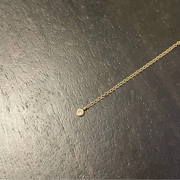 ⭐️14K Rose Gold⭐️Diamond Lariat Necklace - Picture 11 of 12